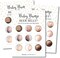 Baby Shower Game – 25 Double-Sided "Beer Belly or Baby Bump" Cards, Gender Neutral (Gold Dots)